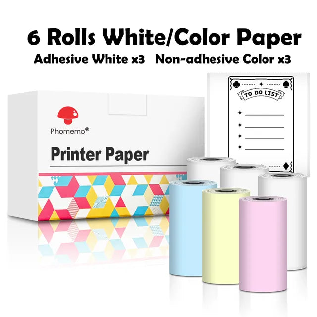 Mini Printer with Self adhesive Sticker Paper