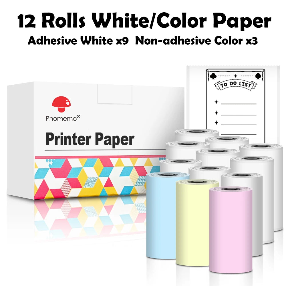 Mini Printer with Self adhesive Sticker Paper