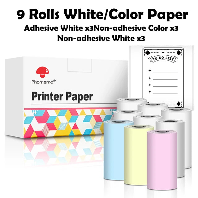 Mini Printer with Self adhesive Sticker Paper