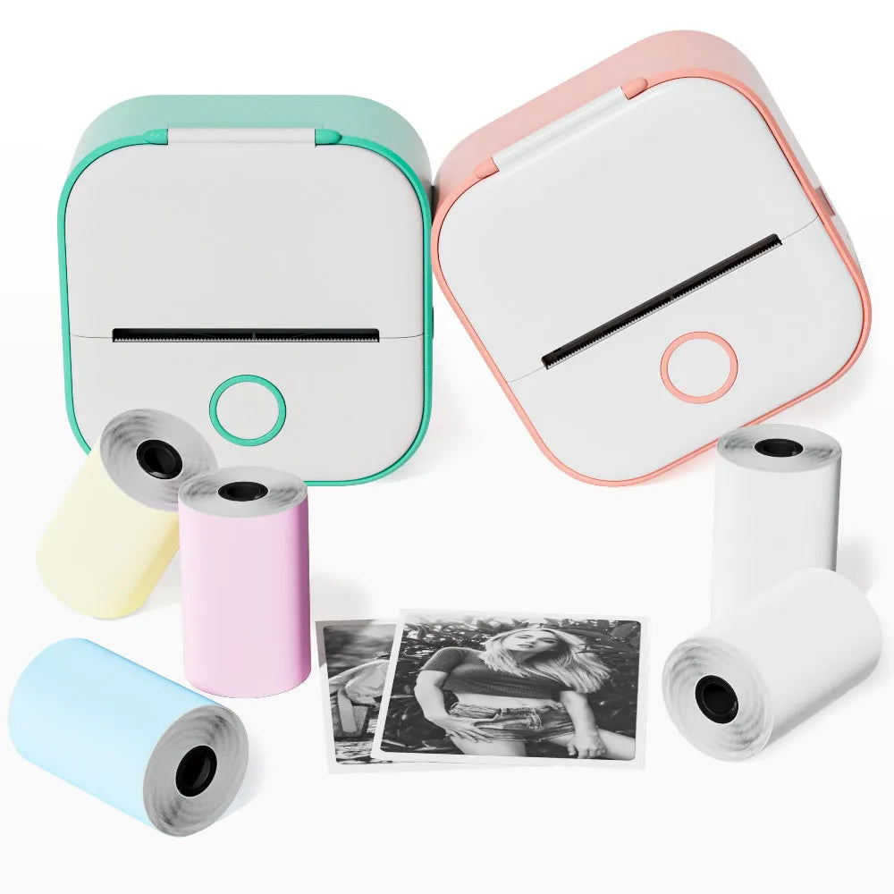 Mini Printer with Self adhesive Sticker Paper