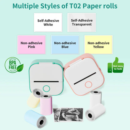 Mini Printer with Self adhesive Sticker Paper