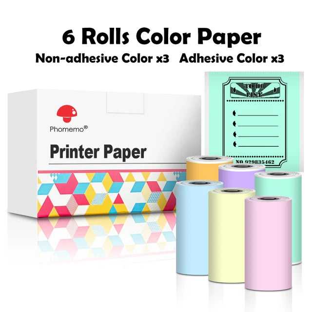 Mini Printer with Self adhesive Sticker Paper