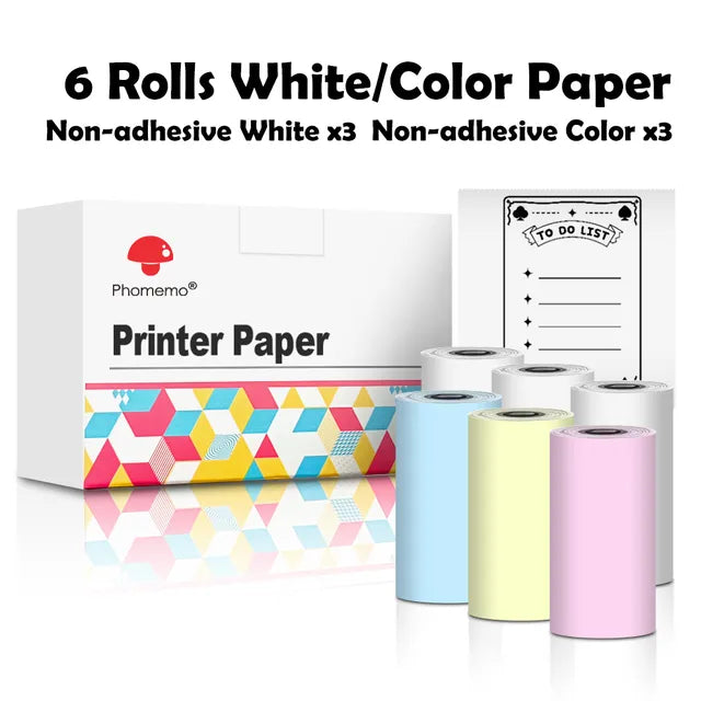 Mini Printer with Self adhesive Sticker Paper